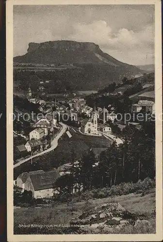 Koenigstein Saechsische Schweiz Lilienstein  Kat. Koenigstein Saechsische Schweiz