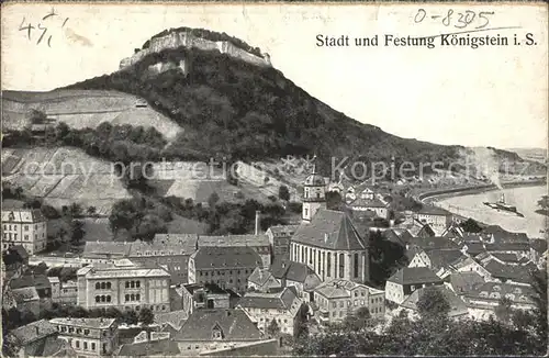 Koenigstein Saechsische Schweiz Stadt Festung  Kat. Koenigstein Saechsische Schweiz