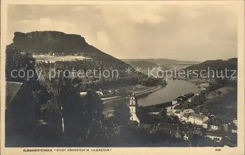 Koenigstein Saechsische Schweiz Lilienstein  Kat. Koenigstein Saechsische Schweiz