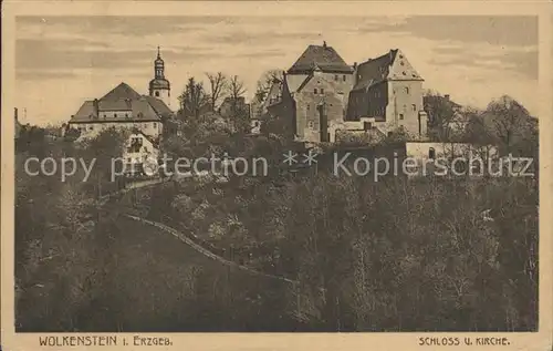 Wolkenstein Erzgebirge Schloss Kirche  Kat. Wolkenstein