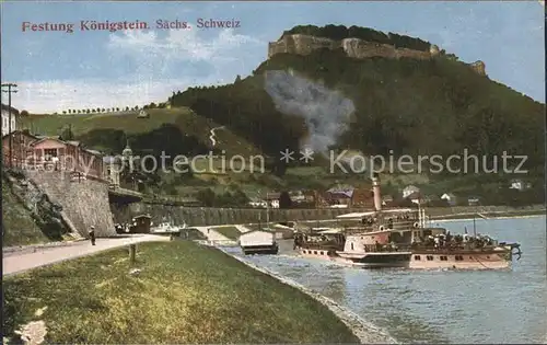 Koenigstein Saechsische Schweiz Dampferanlegestelle  Kat. Koenigstein Saechsische Schweiz