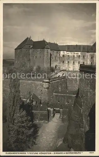 Koenigstein Saechsische Schweiz Eingang Georgenburg  Kat. Koenigstein Saechsische Schweiz