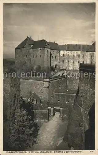 Koenigstein Saechsische Schweiz Eingang Georgenburg  Kat. Koenigstein Saechsische Schweiz