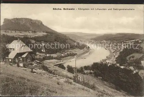 Koenigstein Saechsische Schweiz Lilienstein Gebirgsvereinsheim Kat. Koenigstein Saechsische Schweiz