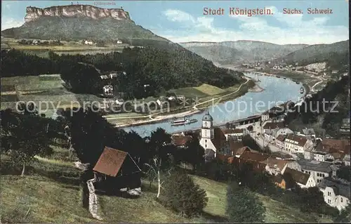 Koenigstein Saechsische Schweiz Lilienstein  Kat. Koenigstein Saechsische Schweiz