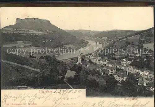 Lilienstein Koenigstein  Kat. Bad Schandau