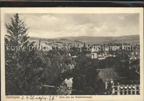 Zschopau Blick von der Bodemerkanzel Kat. Zschopau