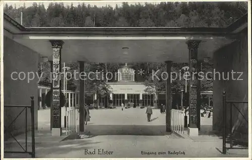 Bad Elster Eingang zum Badeplatz Kat. Bad Elster