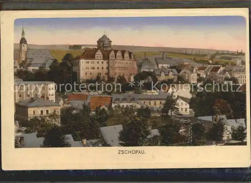 Zschopau Schloss mit Kirche Kat. Zschopau