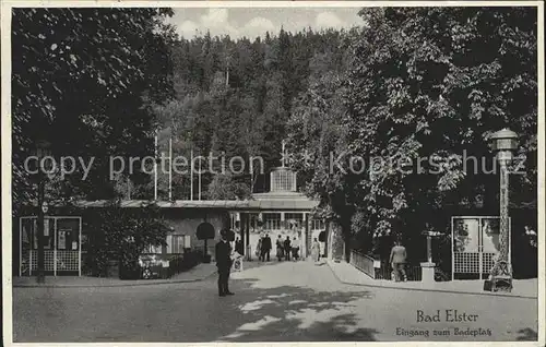 Bad Elster Eingang zum Badeplatz Kat. Bad Elster