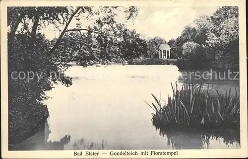 Bad Elster Gondelteich mit Floratempel Kat. Bad Elster