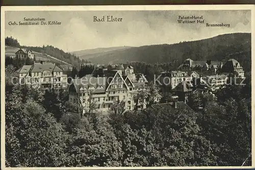 Bad Elster Palast  Hotel Wettiner Hof Brunnenberg Kat. Bad Elster