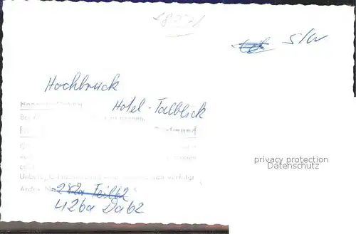Hochbruck Hotel Talblick Kat. Bischofsmais