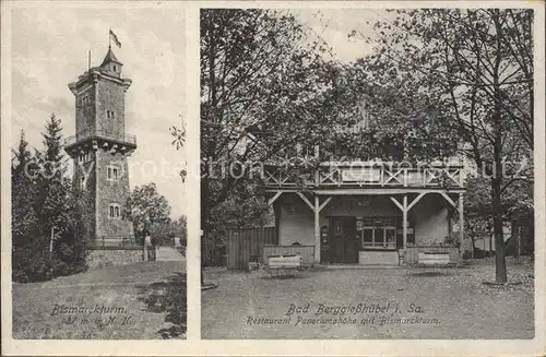 Berggiesshuebel Bismarckturm Restaurant Panoramahoehe Kat. Bad Gottleuba Berggiesshuebel