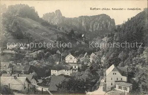 Rathen Saechsische Schweiz Gansfelsen Kat. Rathen Sachsen