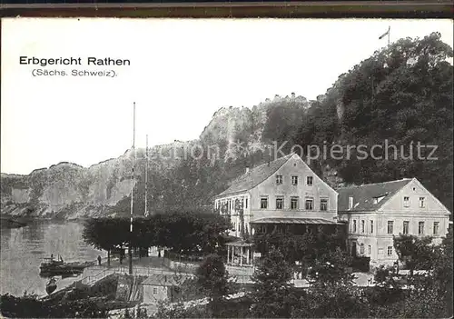 Rathen Saechsische Schweiz Erbgericht Rathen Hermann Brennecke Kat. Rathen Sachsen