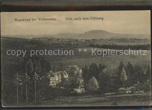 Warmbad Wolkenstein Blick nach dem Poehlberg Kat. Wolkenstein