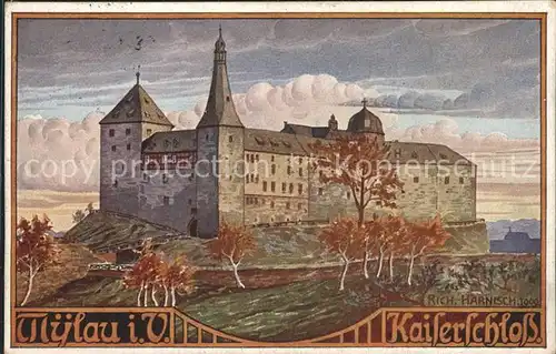 Mylau Kaiserschloss Kuenstlerkarte Kat. Mylau