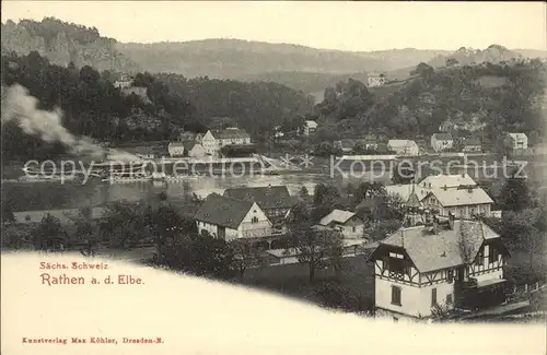 Rathen Saechsische Schweiz Elbe Kat. Rathen Sachsen