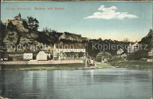 Rathen Saechsische Schweiz Ruine Kat. Rathen Sachsen