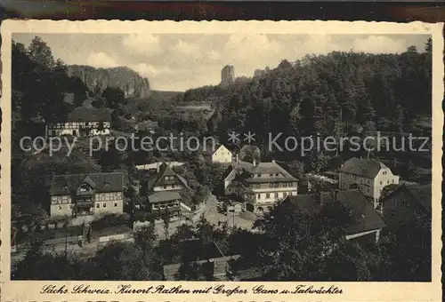 Rathen Saechsische Schweiz Grosser Gans Talwaechter Kat. Rathen Sachsen