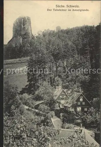 Rathen Saechsische Schweiz Talwaechter Amselgrund Kat. Rathen Sachsen