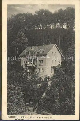 Rathen Saechsische Schweiz Villa Elfriede Kat. Rathen Sachsen