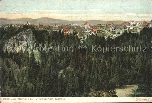 Jocketa Blick vom Huthaus auf die Villenkolonie Kat. Poehl Vogtland