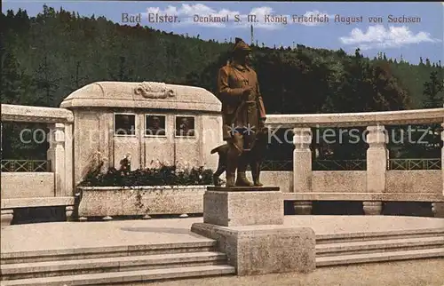 Bad Elster Koenig Friedrich von Sachen Denkmal Kat. Bad Elster