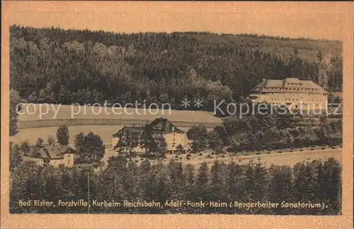 Bad Elster Kurheim Reichsbahn Adolf Funk  Heim Kat. Bad Elster