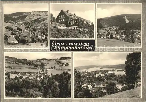 Klingenthal Vogtland Total und Teilansichten Sporthotel Kat. Klingenthal Sachsen