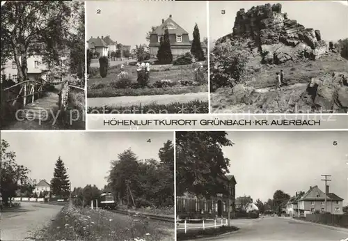 Gruenbach Vogtland FDGB Erholungsheim Louis Mueller Teilansichten Lochstein Bahnhof Kat. Gruenbach Vogtland