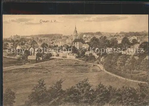 Treuen Stadtansicht Kat. Treuen Vogtland