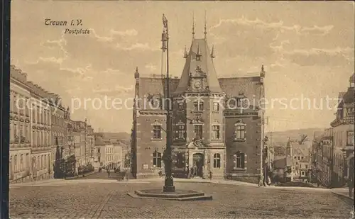 Treuen Postplatz Kat. Treuen Vogtland