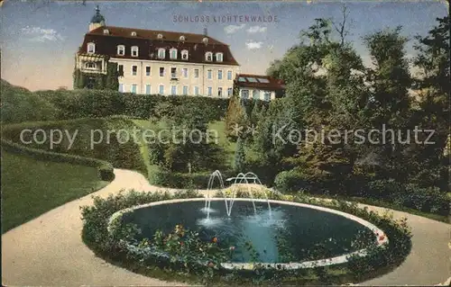 Lichtenwalde Sachsen Schloss Springbrunnen / Niederwiesa /Mittelsachsen LKR