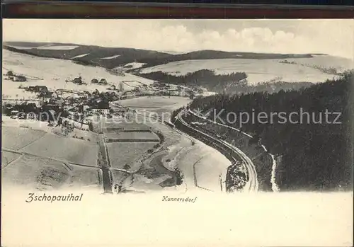 Kunnersdorf Augustusburg Panorama Zschopautal Kat. Augustusburg