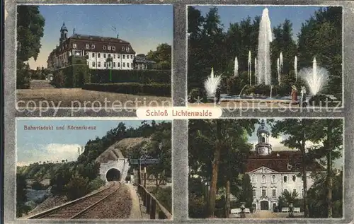 Lichtenwalde Sachsen Schloss Wasserkunst Bahnviadukt Koernerkreuz Tunnel / Niederwiesa /Mittelsachsen LKR