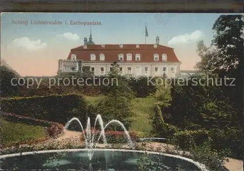 Lichtenwalde Sachsen Schloss Springbrunnen Zschopautal / Niederwiesa /Mittelsachsen LKR