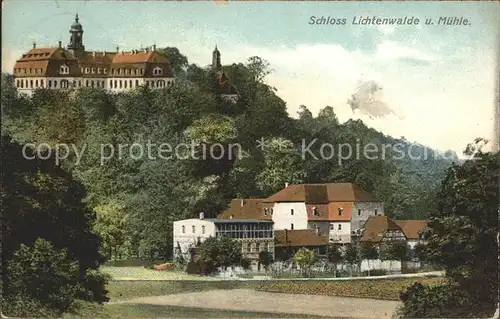 Lichtenwalde Sachsen Schloss und Muehle im Zschopautal / Niederwiesa /Mittelsachsen LKR