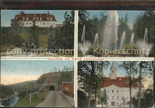 Lichtenwalde Sachsen Schloss im Zschopautal Wasserkuenste Eisenbahn Tunnel / Niederwiesa /Mittelsachsen LKR