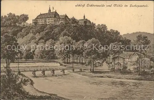 Lichtenwalde Sachsen Schloss und Muehle im Zschopautal / Niederwiesa /Mittelsachsen LKR