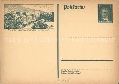 Bad Elster Teilansicht Kurort Moorbad Kohlensaeurebad Radiumbad Kat. Bad Elster