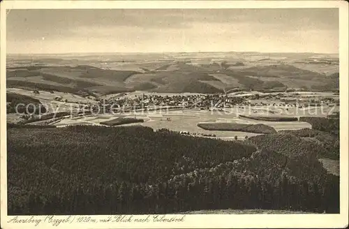 Auersberg Wildenthal Panorama Blick nach Eibenstock Kupfertiefdruck Kat. Eibenstock