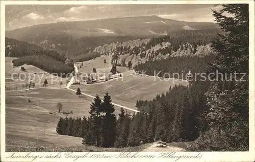 Auersberg Wildenthal Panorama Blick vom Hoellengrund Erzgebirge Kat. Eibenstock