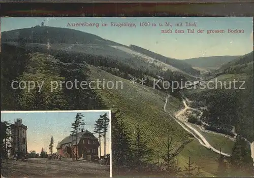 Auersberg Wildenthal Aussichtsturm Unterkunftshaus Tal der grossen Bockau Kat. Eibenstock