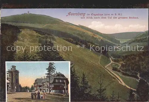 Auersberg Wildenthal Tal der grossen Bockau Aussichtsturm Unterkunftshaus Kat. Eibenstock
