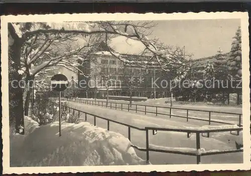 Oberschlema Erzgebirge Kurhotel im Winter Radiumbad Kat. Bad Schlema