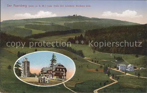 Auersberg Wildenthal Aussichtsturm Unterkunftshaus Tal der kleinen Bockau Kat. Eibenstock