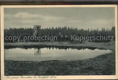 Carlsfeld Erzgebirge Der grosse Cranichsee Hochmoor Kupfertiefdruck Kat. Eibenstock