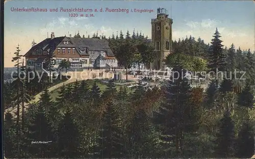 Auersberg Wildenthal Aussichtsturm Unterkunftshaus Kat. Eibenstock